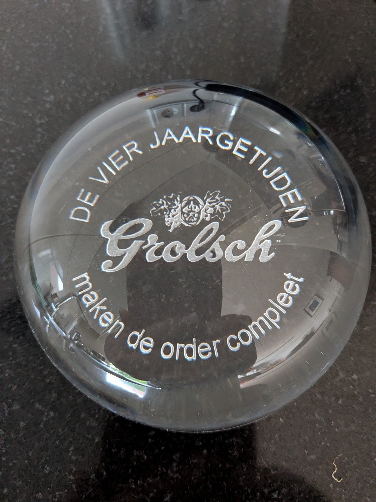 Grolsch glazen presse-papier 'De vier jaargetijden', Ophalen of Verzenden, Nieuw