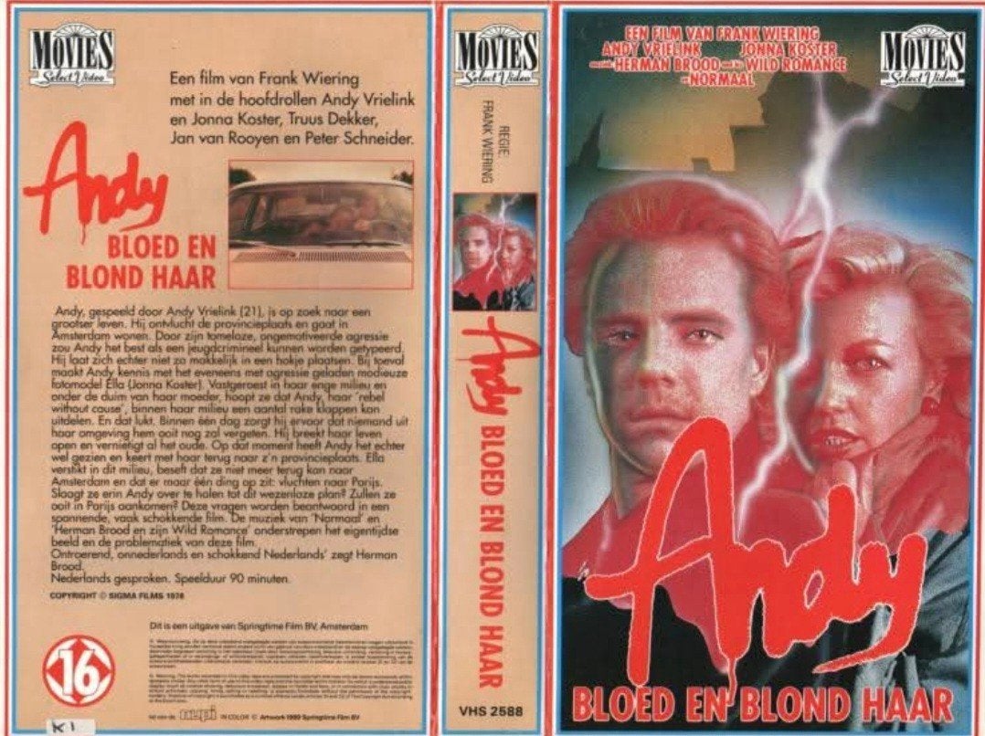 Gezocht  Video "Andy, bloed en blond haar" 1979, Alle leeftijden, Ophalen of Verzenden, Zo goed als nieuw