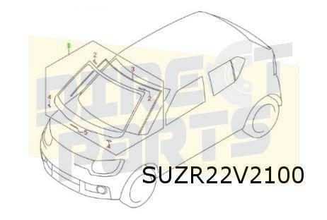 Suzuki Ignis (1/17-) voorruit (groen / VIN-venster / incaps), -, -, Nieuw, Ophalen of Verzenden