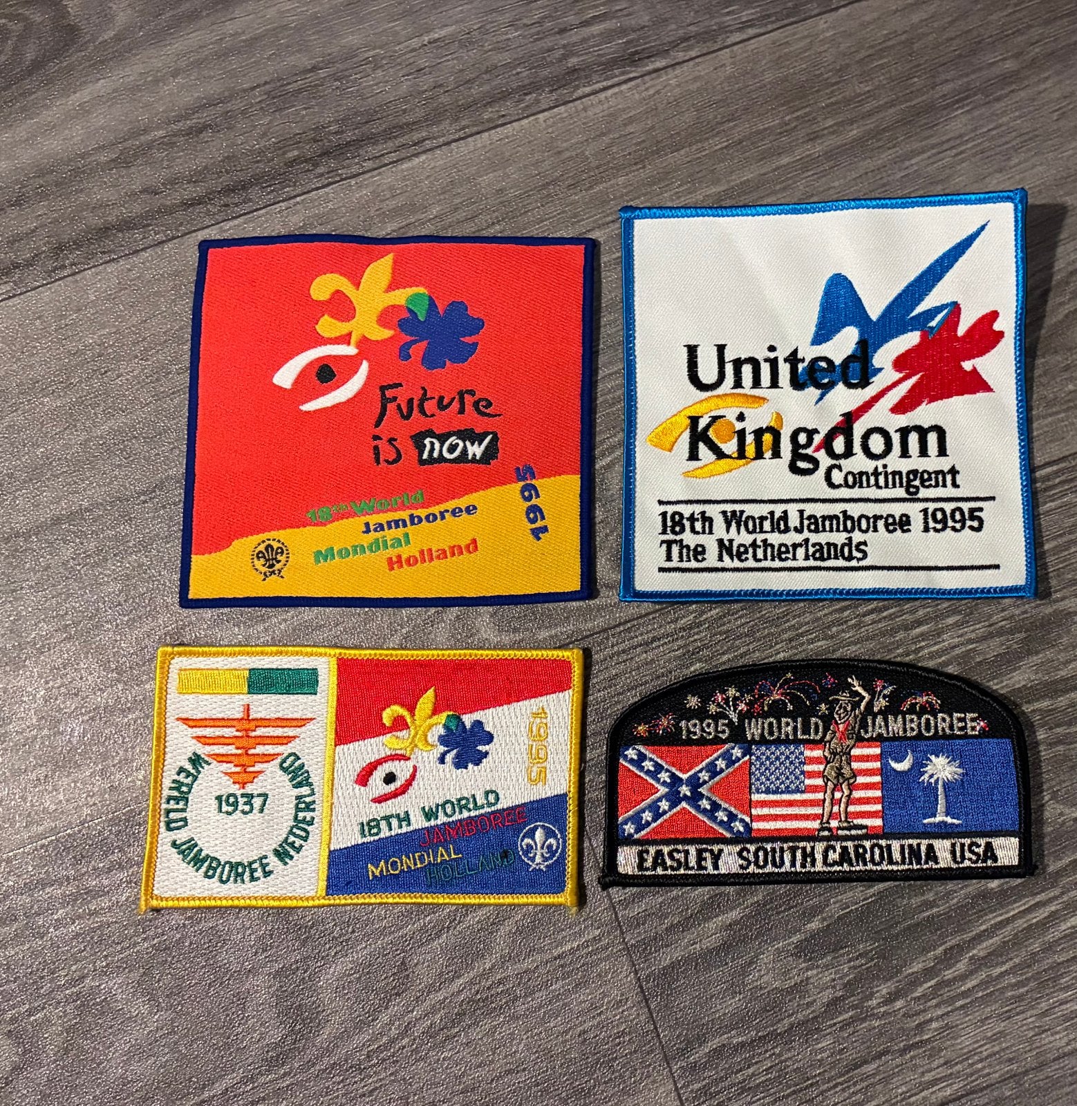 Wereld jamboree 1995 insignes badges, Verzamelen, Ophalen of Verzenden, Nieuw, Embleem, Speld of Insigne