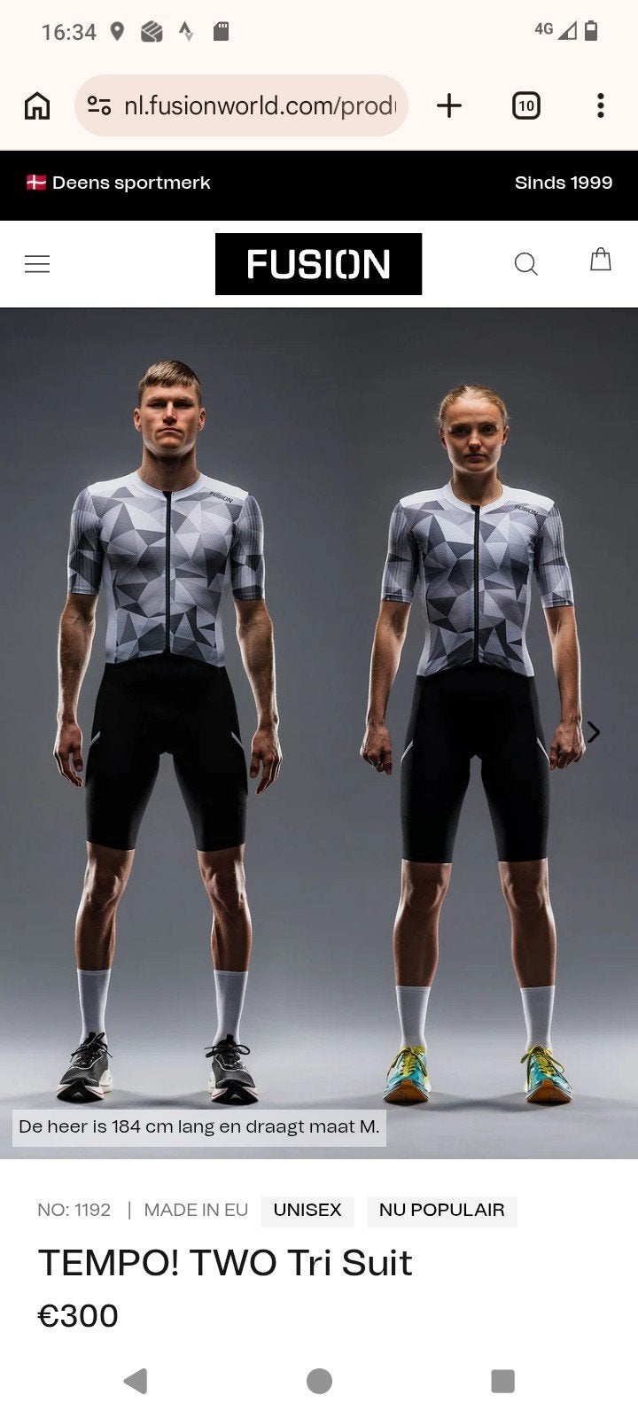 Fusion Tempo Two Tri Suit - GLOEDNIEUW, Ophalen of Verzenden, Nieuw