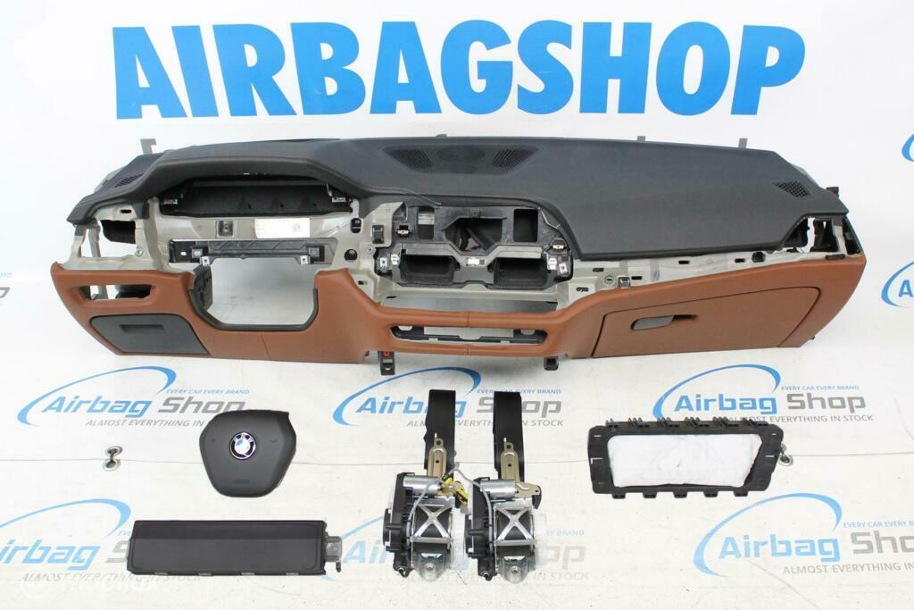 Airbag set Dashboard HUD leder zwart/bruin BMW 3 serie G20