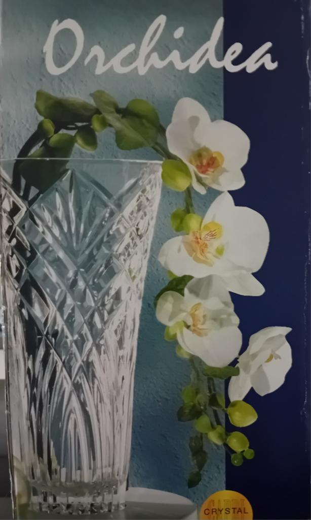 Grote Capri Crystal Italian. Hoge vaas 30 cm. Nieuw!, Ophalen, Nieuw, Glas