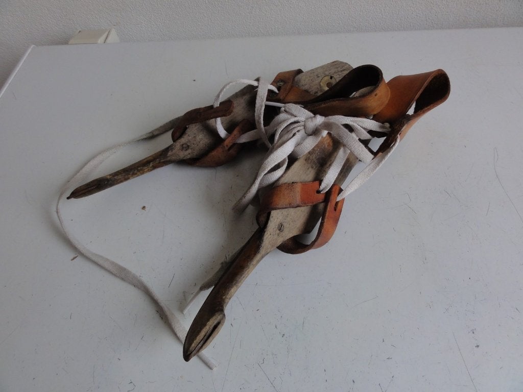 Houten kinderschaatjes, houtjes, antiek, Ophalen of Verzenden