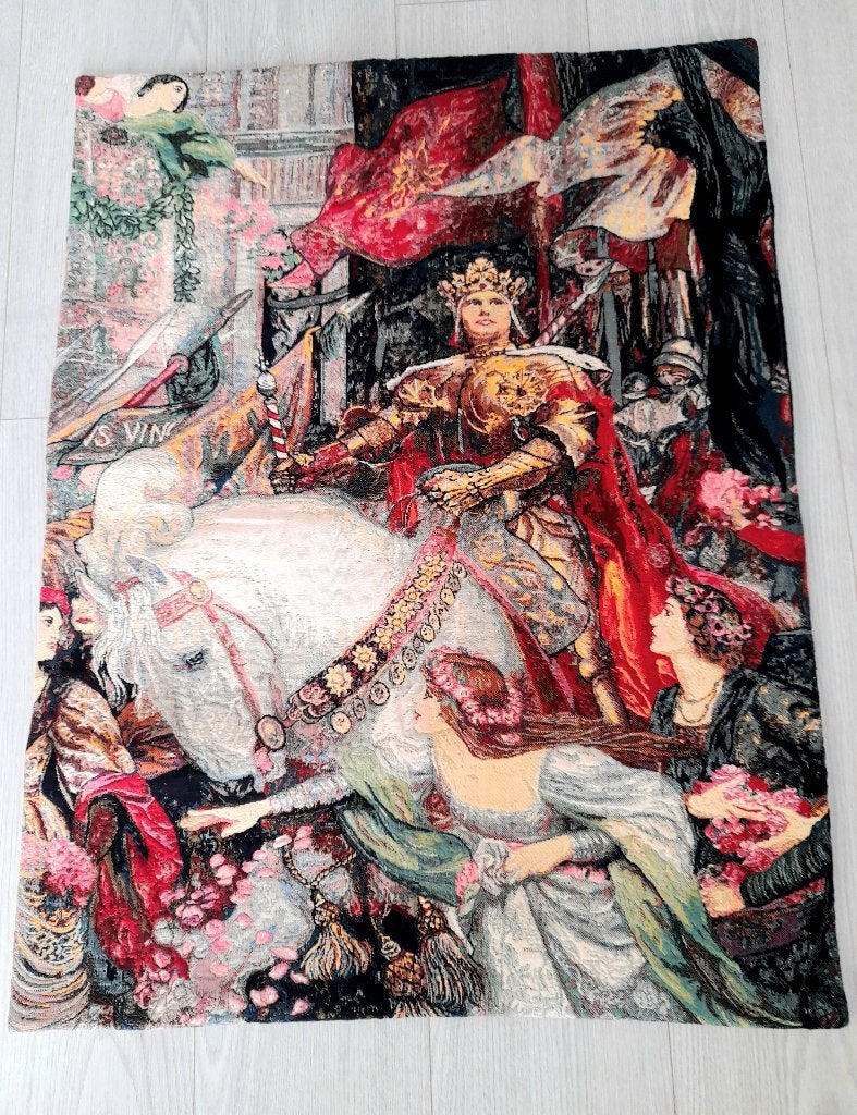 Wandtapijt Gobelin The Two Crowns, 50 tot 100 cm, Zo goed als nieuw, Rechthoekig, 50 tot 100 cm