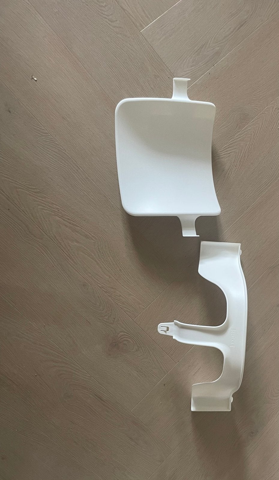 Orgineel babyset stokke tripp trapp wit, Meegroeistoel, Ophalen of Verzenden, Zo goed als nieuw, Stokke