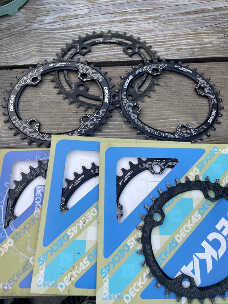 Ovaal Deckas 34T 36T 38T 40T 104BCD Kettingbladen voor MTB, Nieuw, Ophalen of Verzenden, Derailleur of Ketting, Aluminium