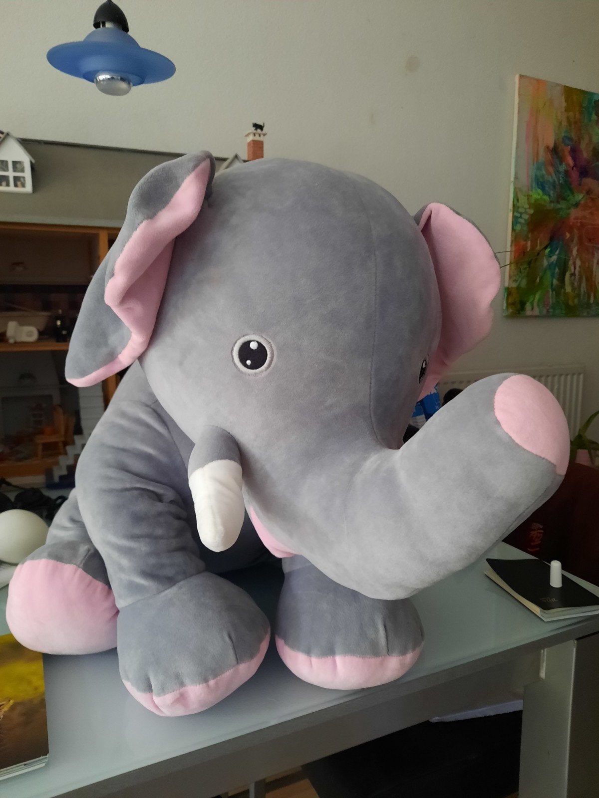 Grote streelzachte Jumbo knuffel * NIEUW *, Overige merken, Overige karakters, Overige typen, Grijs