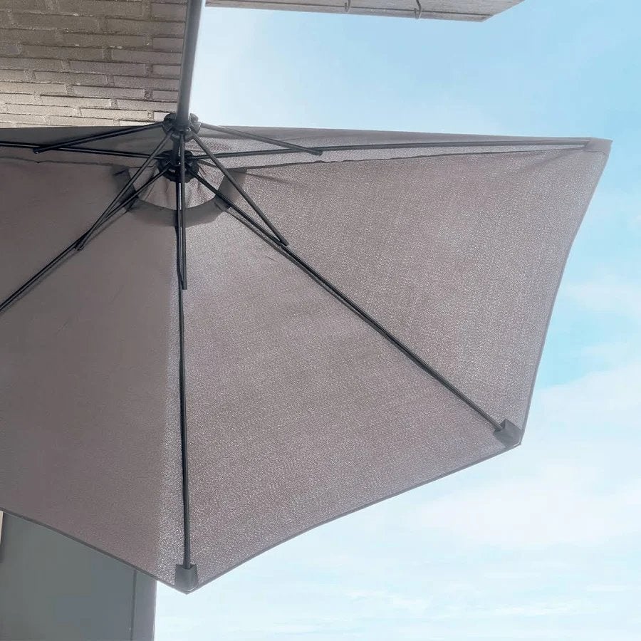 Balkonparasol 250cm antraciet halfrond, Ophalen, Verstelbaar, 2 tot 3 meter, Zo goed als nieuw