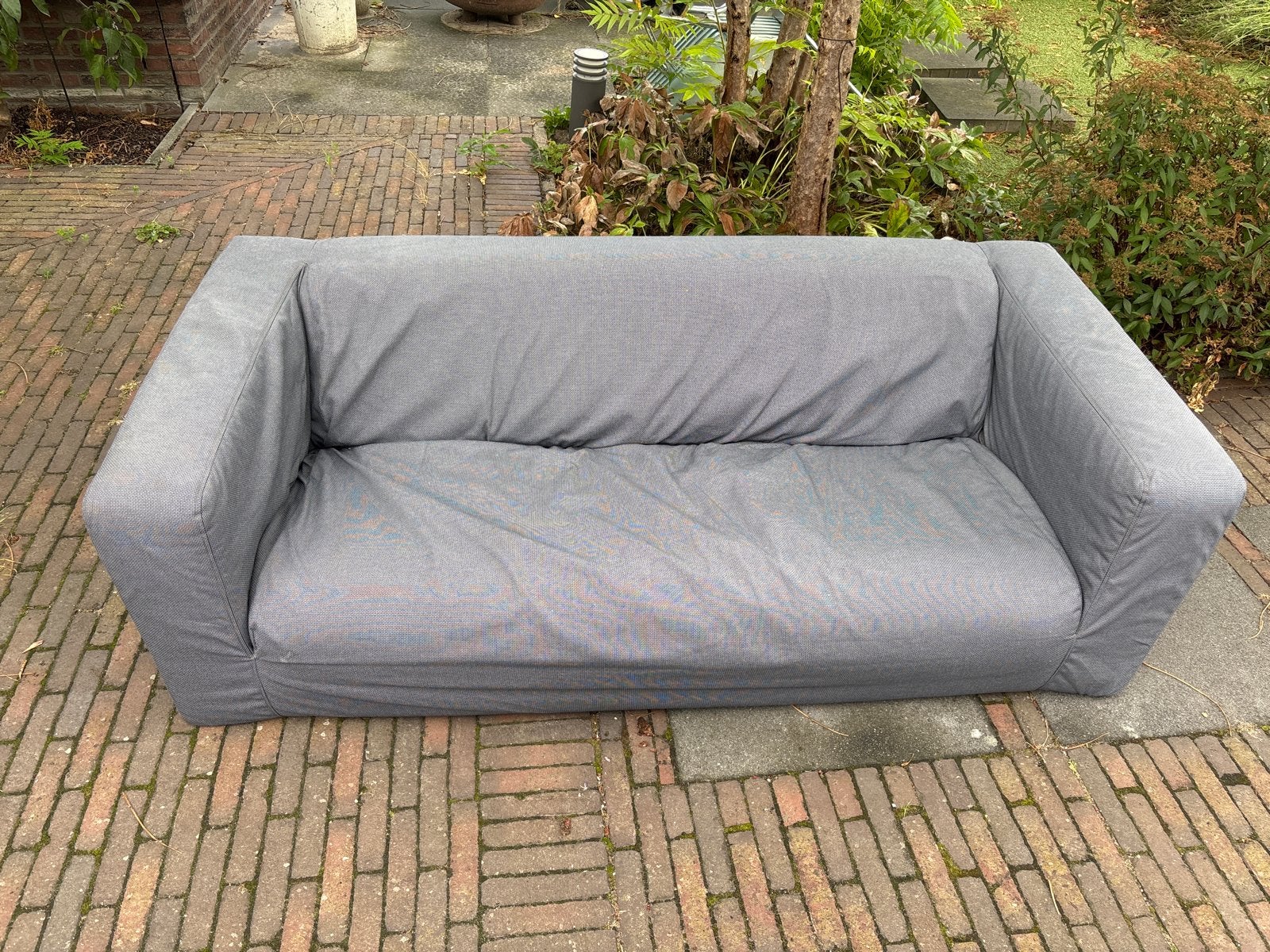 Grijze IKEA tweepersoonsbank met afneembare hoes, Ophalen, Gebruikt, 150 tot 200 cm, Tweepersoons