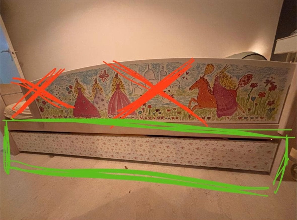 Lifetime Uitschuifbare bedlade met wieltjes, Kinderen en Baby's, Ophalen, 50 tot 70 cm, 105 cm of meer, Zo goed als nieuw