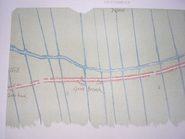 Grootebroek Kaart door Jacob van Deventer, Antiek en Kunst, 28 cm, Cartografie, 42 cm, Ophalen of Verzenden