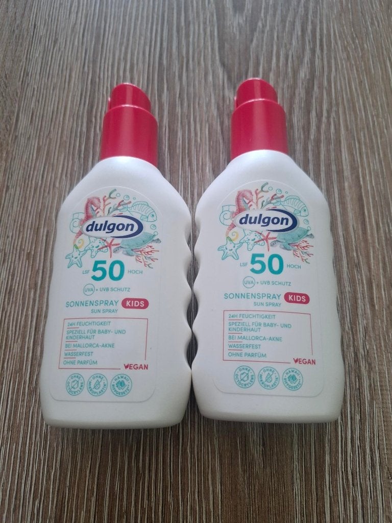2 nieuwe Dulgon Kids Zonnespray SPF 50 – 200ml (advr 269), Sieraden, Tassen en Uiterlijk, Uiterlijk | Lichaamsverzorging, Ophalen of Verzenden