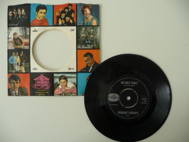 single HERMAN'S HERMITS -NO MILK TODAY -Columbia Rec. 1966 R, Ophalen of Verzenden, Gebruikt, Pop
