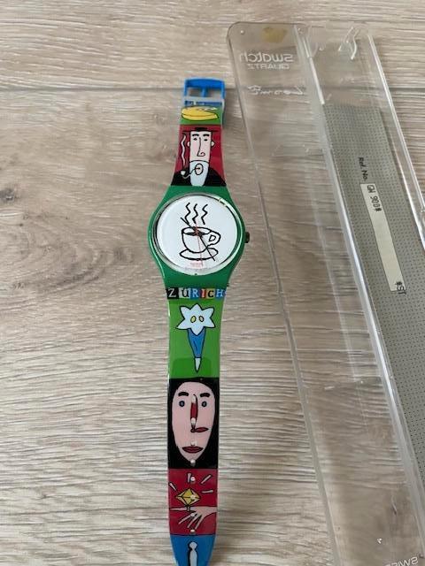 Div. leuke Swatch horloges 34 mm. Nette staat €25 per st., Kunststof, Gebruikt, Polshorloge, Swatch