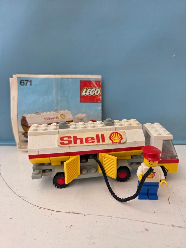 Lego 671 - Shell tanker, Compleet, Gebruikt, Lego, Ophalen of Verzenden