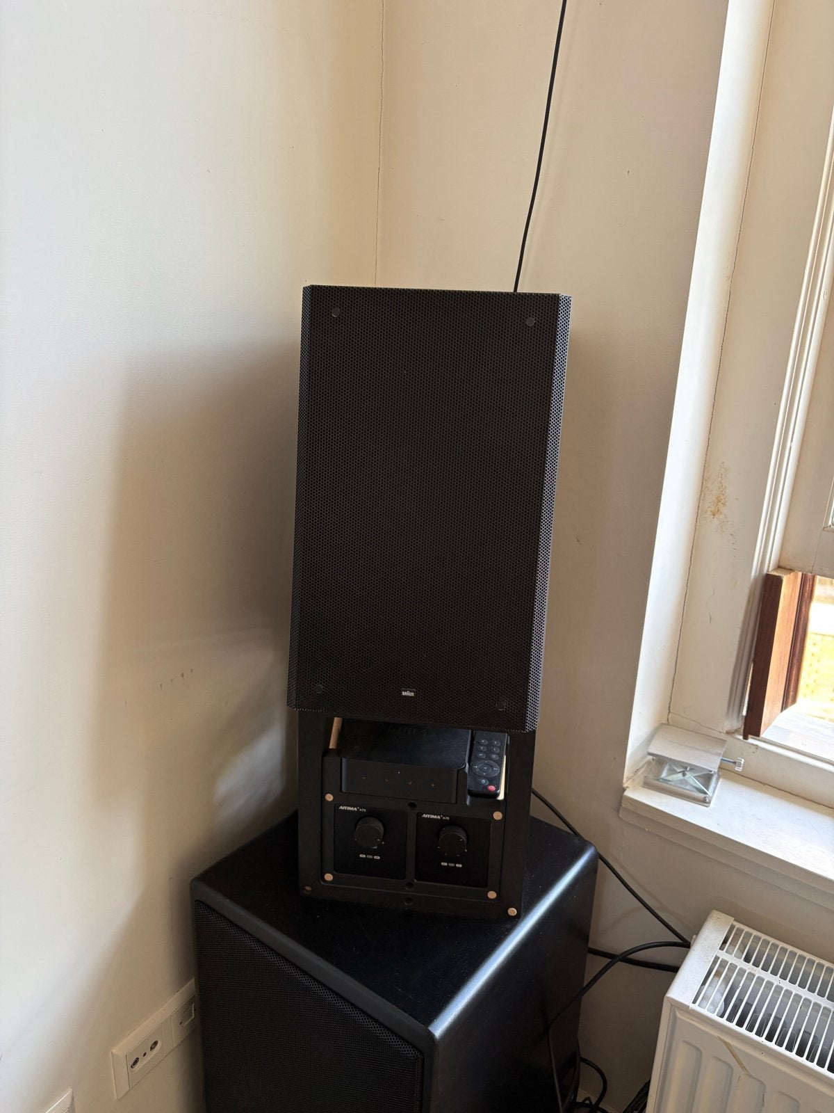 Braun ADS RM6 Zwarte Luidsprekers - Set van 2, Audio, Tv en Foto, Luidsprekers, Overige merken, Stereo speakers, Gebruikt, Ophalen of Verzenden