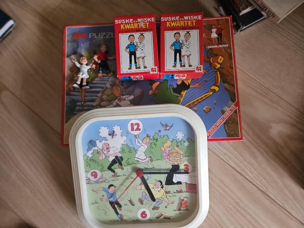 Suske en Wiske puzzel en wandklok, Ophalen, Suske en Wiske, Gebruikt, Boek of Spel