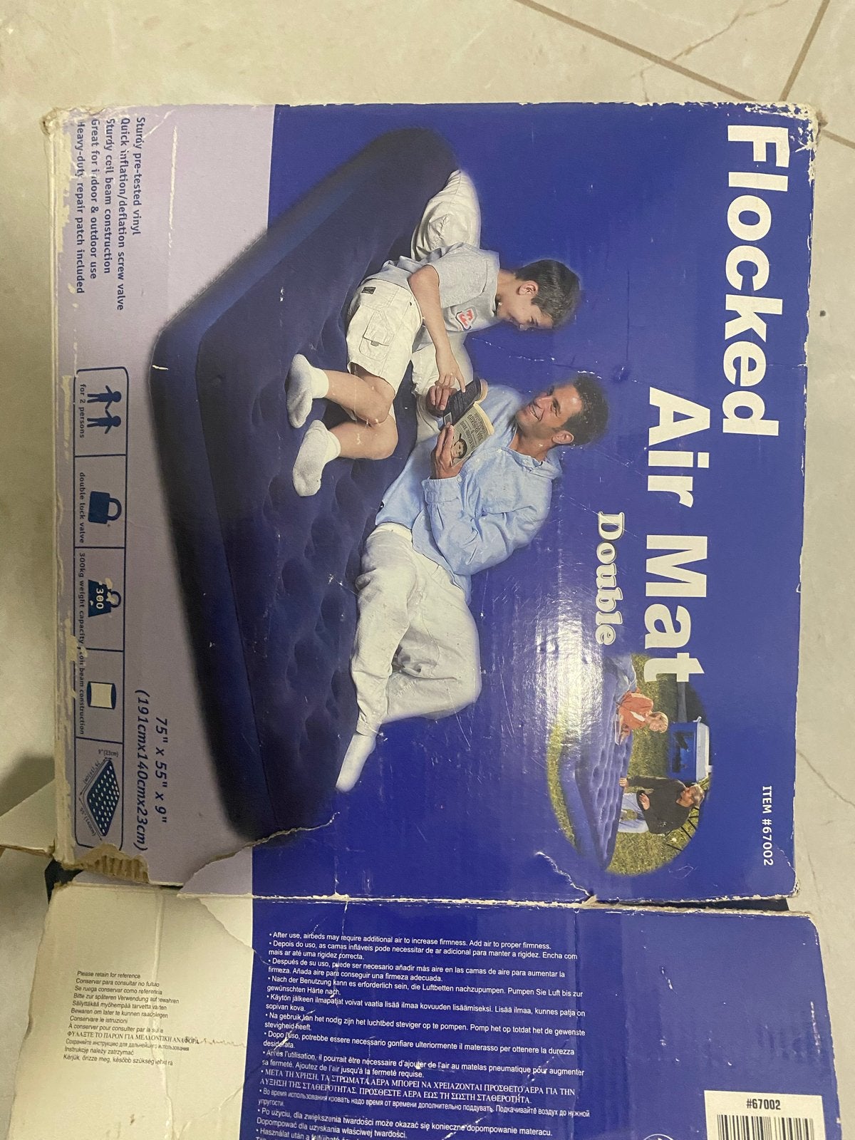 Flocked Double Luchtbed - Comfortabel en Duurzaam, Ophalen of Verzenden, Nieuw, 2-persoons