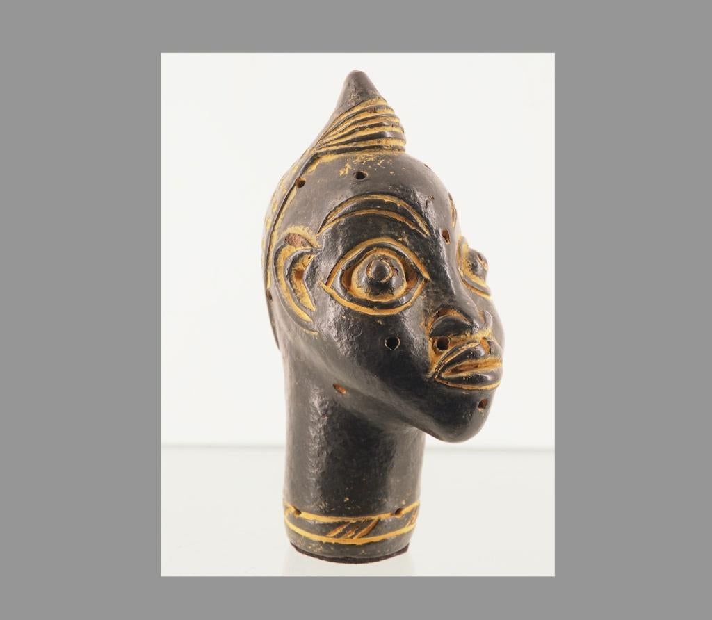 Nigeria terracotta hoofd (120815-27), Ophalen of Verzenden