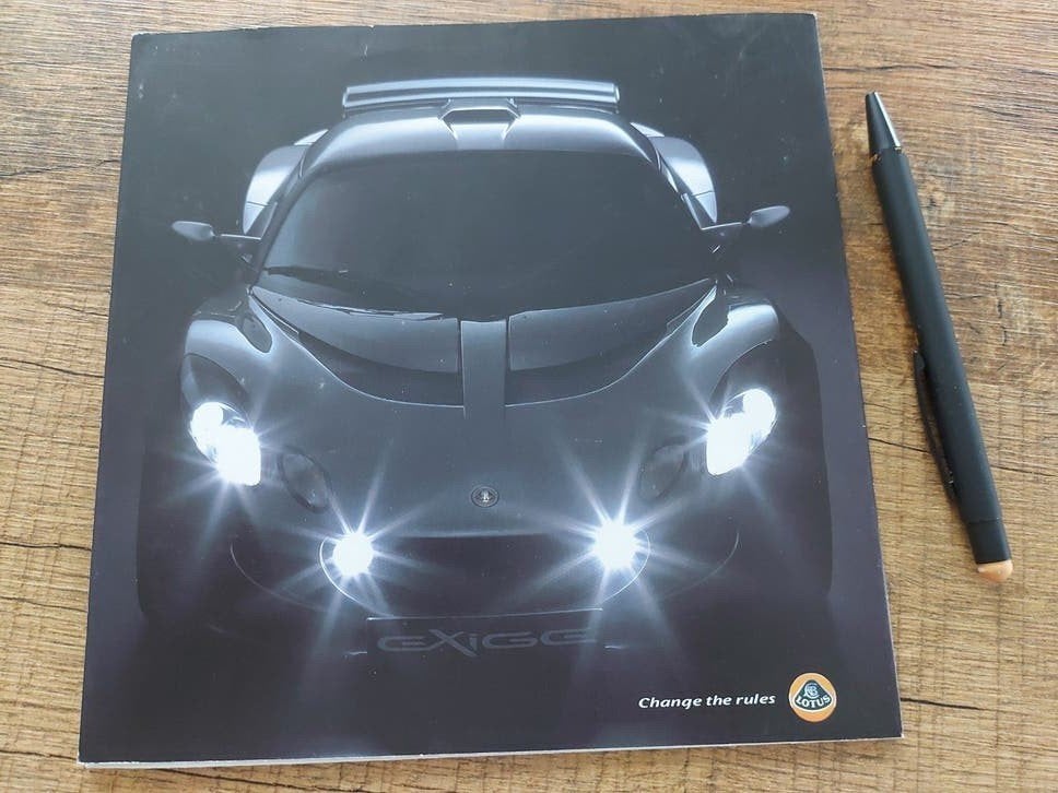 Lotus Exige - Elise compacte formaat folder buitenlandstalig, Ophalen of Verzenden, Zo goed als nieuw, Overige merken