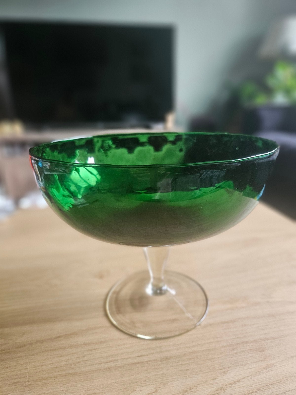 vintage Fruitschaal, Huis en Inrichting, Ophalen of Verzenden, Rond, Glas, Schaal
