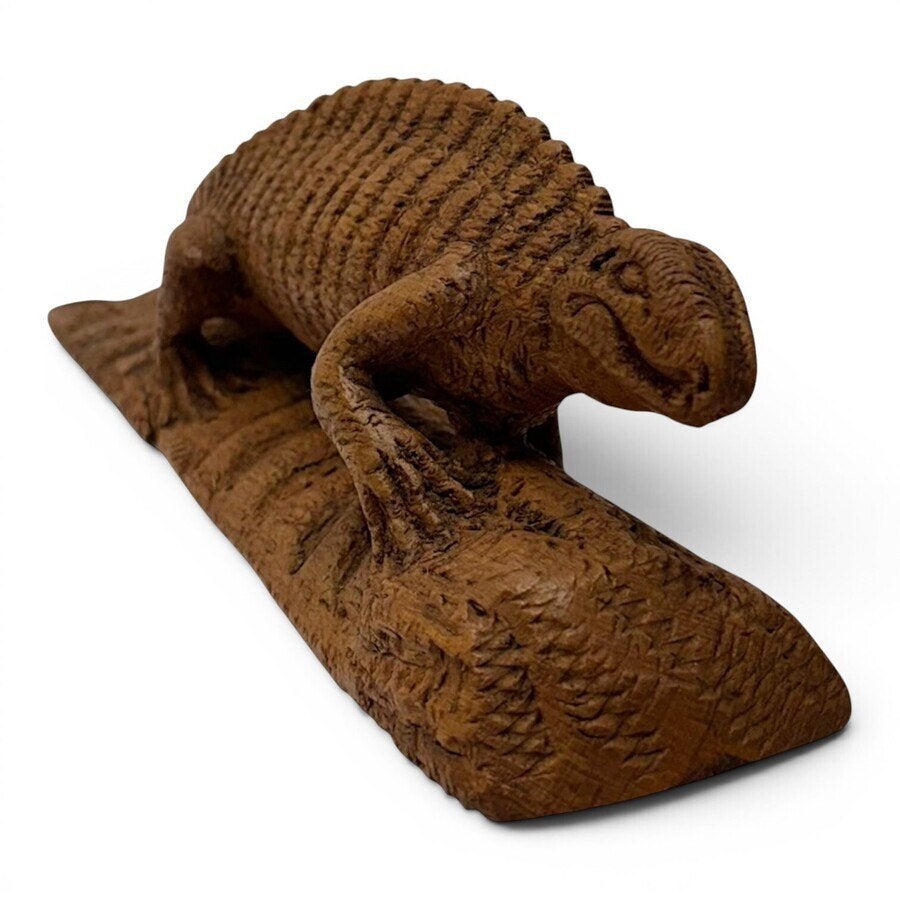 Houten beeldje: leguaan, Overige onderwerpen, Houtsnijwerk, Ophalen of Verzenden, 20 - 50 cm