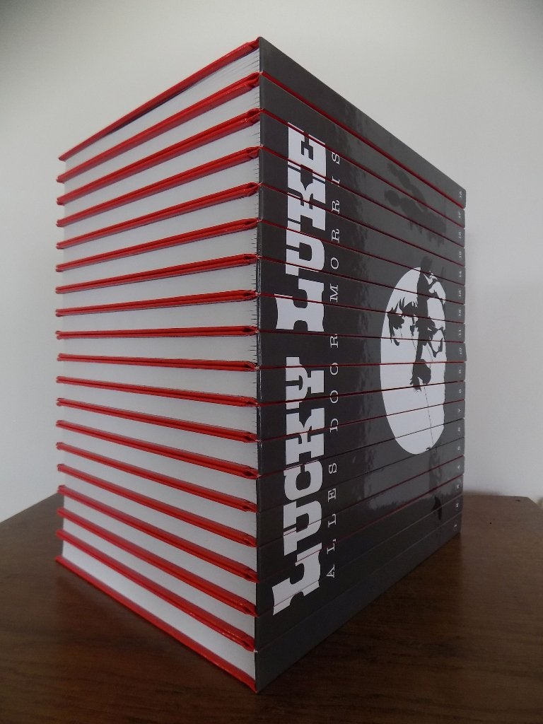 Lucky Luke ~Complete serie HC's 'Alles door Morris' 1 t/m 18, Eén stripboek, Ophalen of Verzenden, Zo goed als nieuw