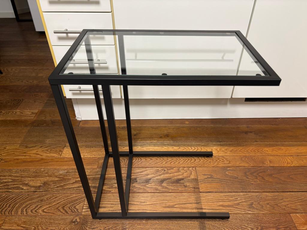 Bijzettafel IKEA VITTSJÖ, Ophalen, Gebruikt, 50 tot 100 cm, Glas