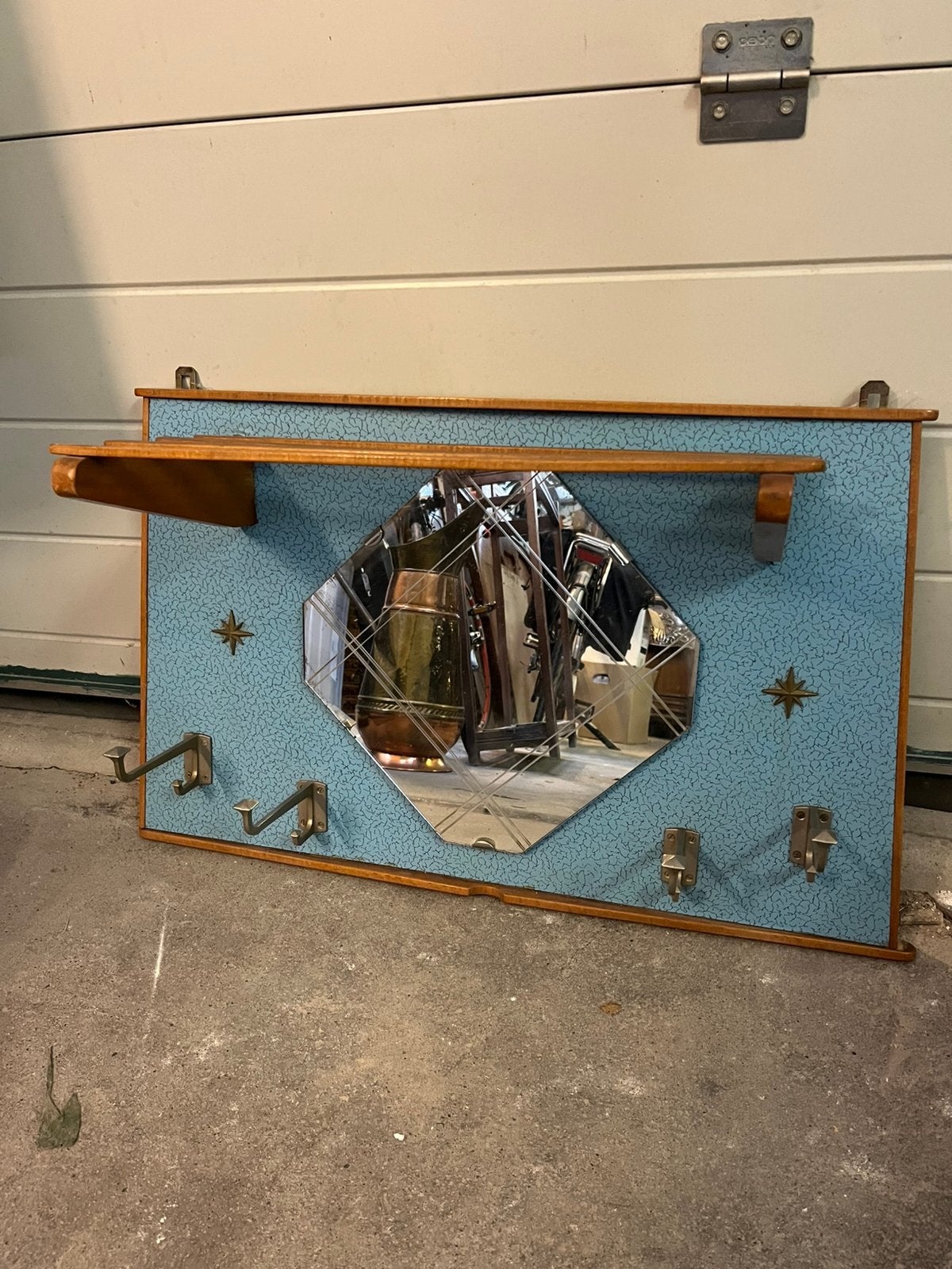 Vintage kapstok 50s fifties, Antiek en Kunst, Ophalen, Rechthoekig, Minder dan 50 cm