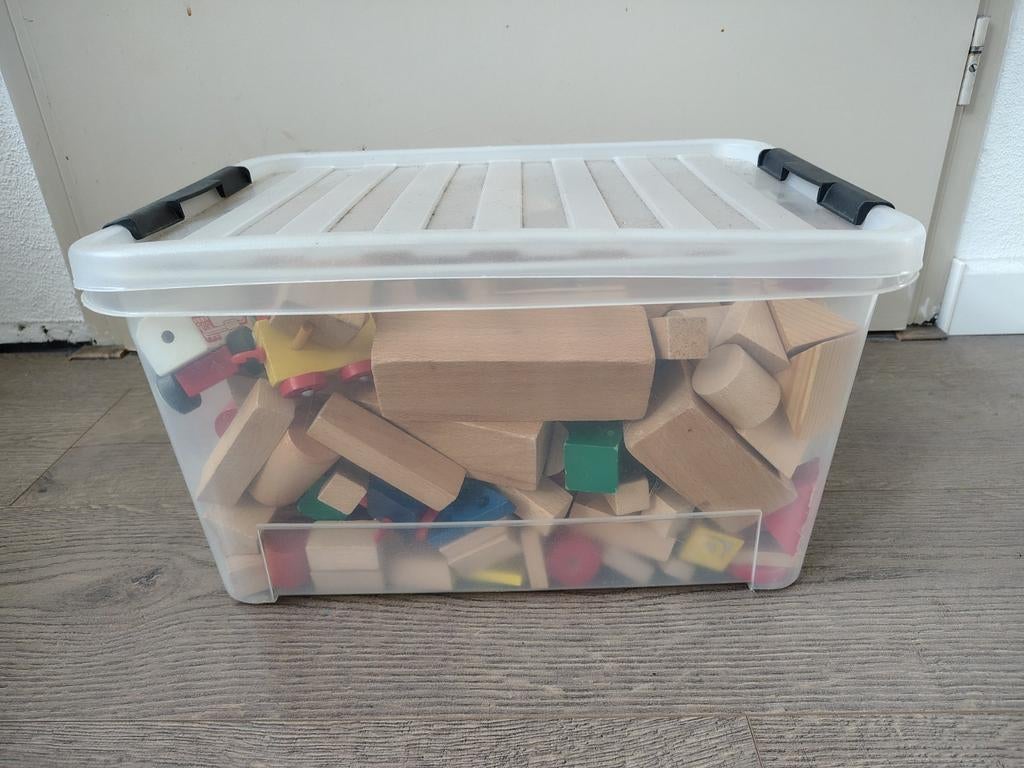 Grote bak houten blokken, Ophalen, Gebruikt