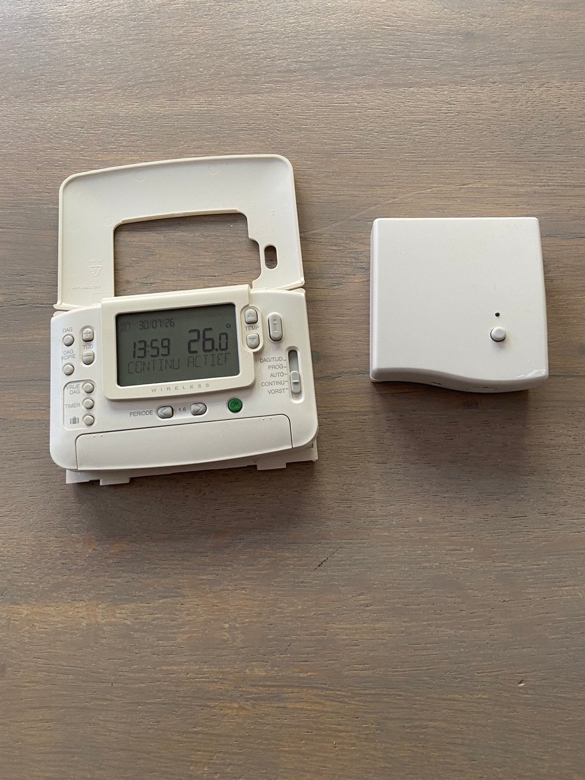 Honeywell CMS927 draadloze thermostaat + ontvanger naar cv, Ophalen of Verzenden, Zo goed als nieuw