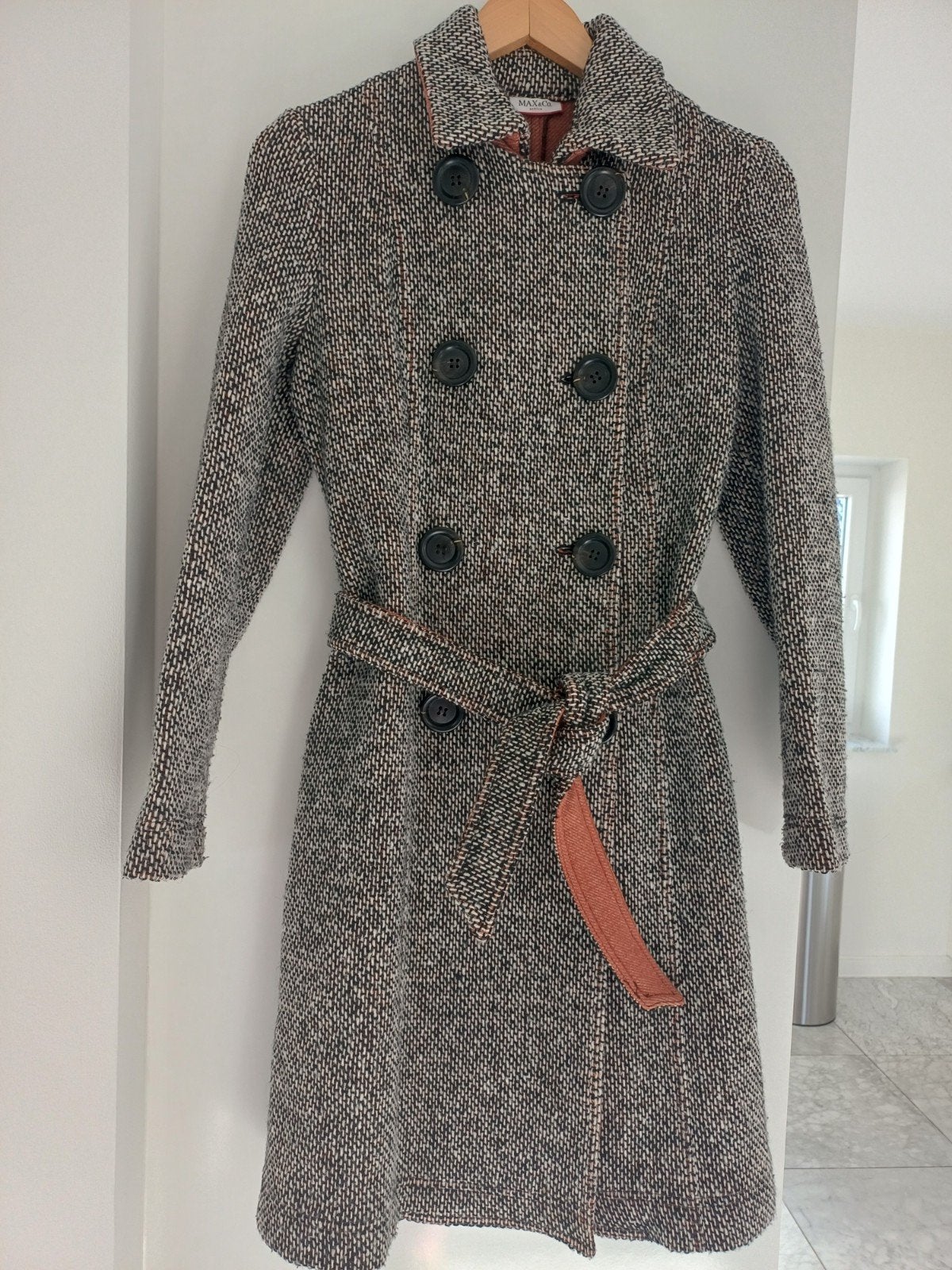 Max & Co by Max Mara winterjas / mantel maat 36 nieuwstaat, Meerkleurig, Max Mara, Ophalen of Verzenden, Zo goed als nieuw