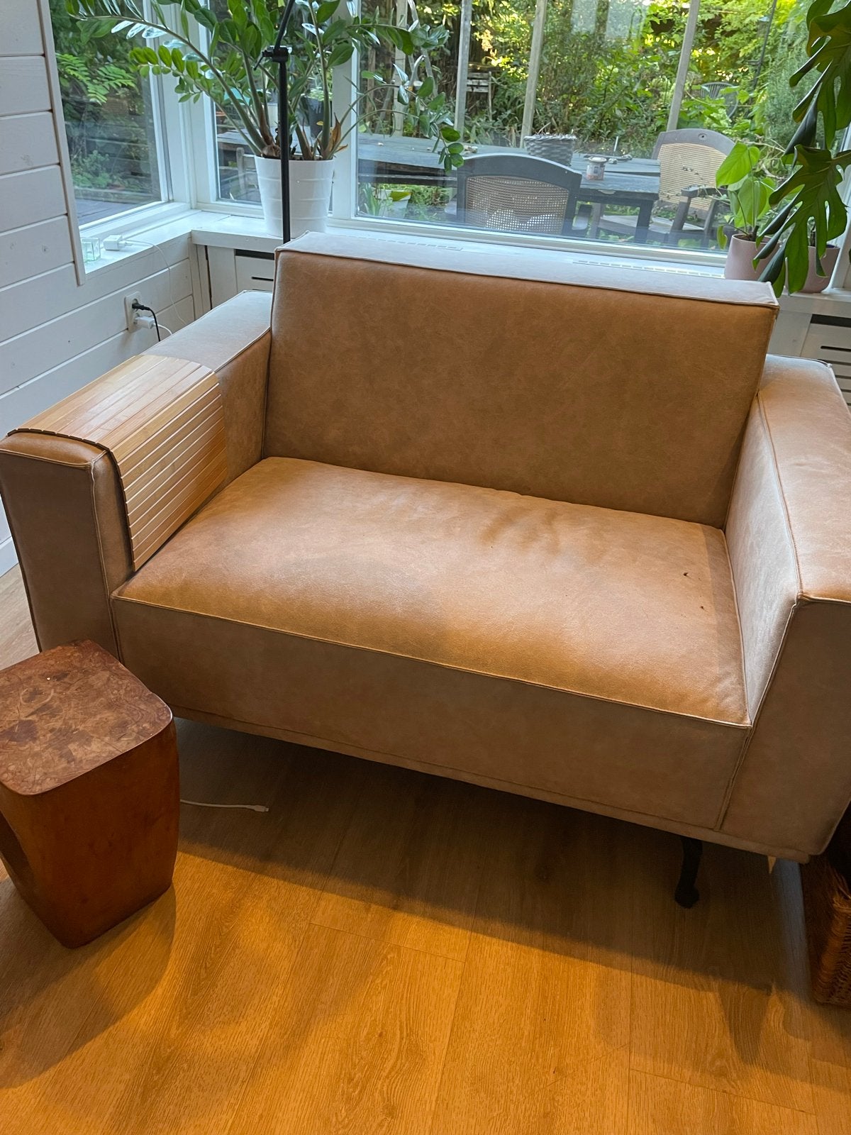 Microleder Bank en Loveseat - Eijerkamp, Ophalen, Overige materialen, Driepersoons, 75 tot 100 cm