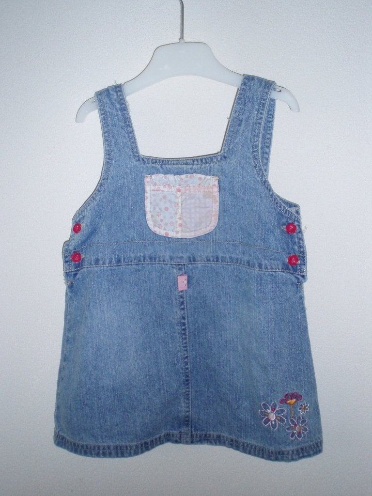 Wibra setje stijlvol denim jurkje spijkerjurkje topje m 86, Ophalen of Verzenden, Nieuw, Meisje, Jurkje of Rokje