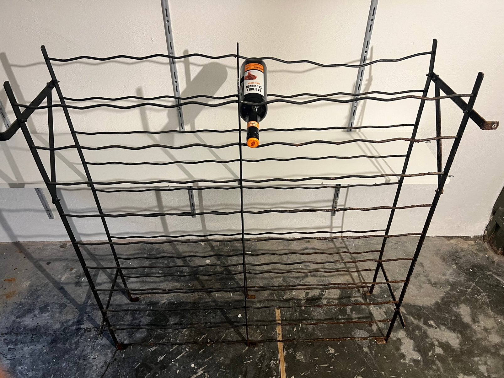 Wijnrek metaal - 100cm hoog, 30cm breed, Ophalen, Gebruikt, 25 flessen of meer, 75 – 100