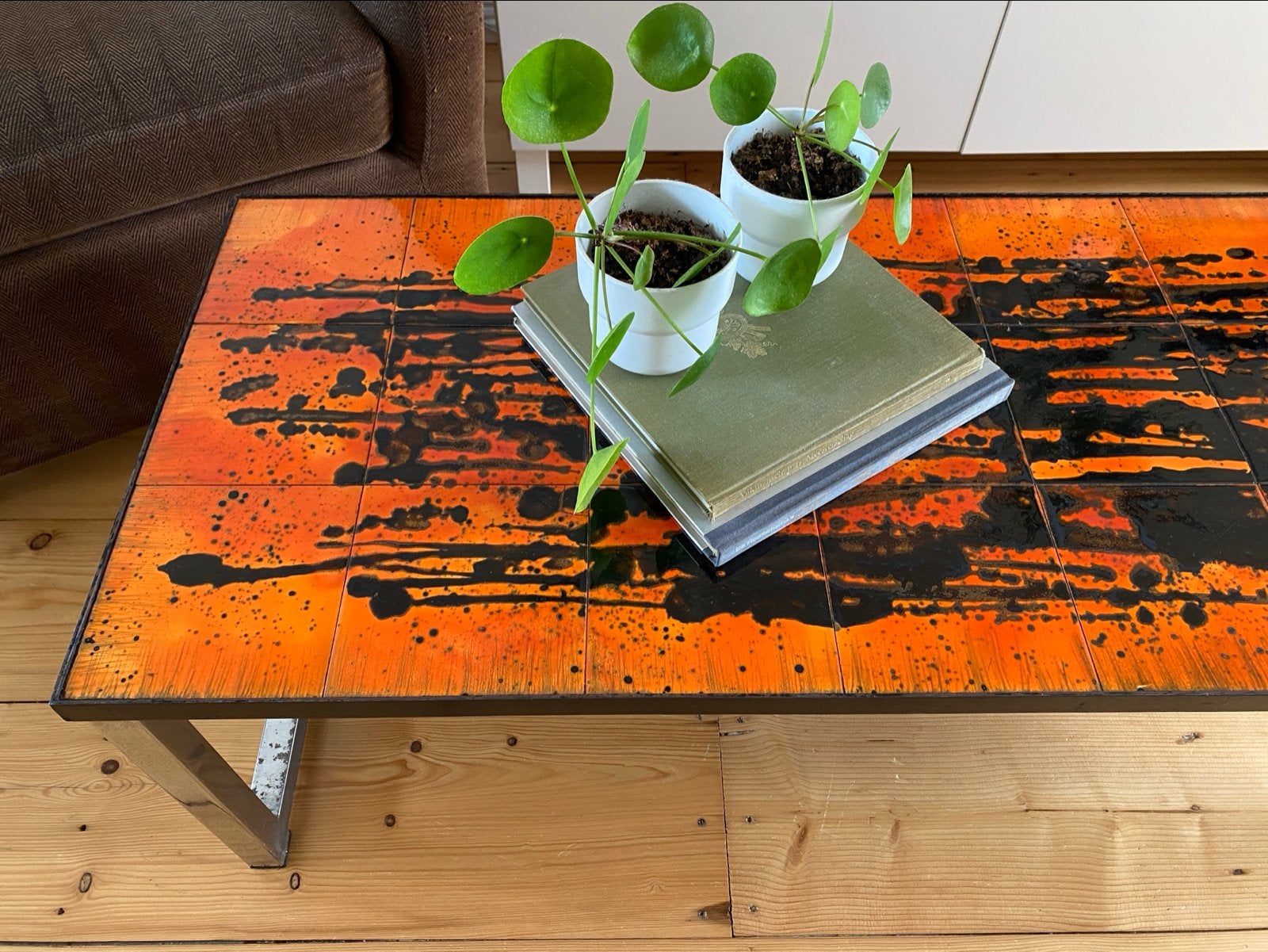 Vintage retro Salontafel tafel Belarti gesigneerd, Ophalen