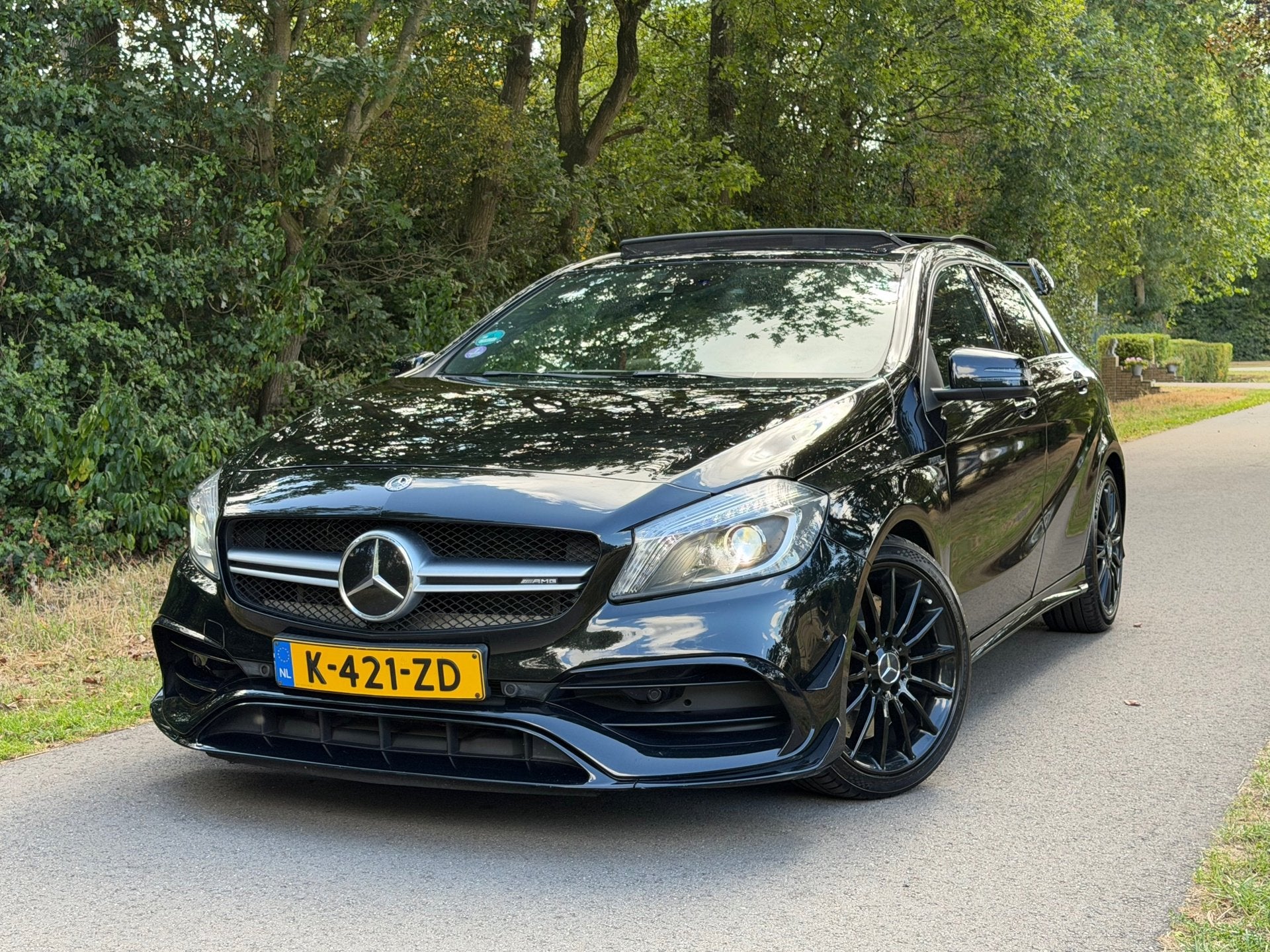 Mercedes-Benz A-klasse AMG 45 4MATIC | Pano + Harman/kardon, Auto's, Automaat, Lichtsensor, Gebruikt, 4 cilinders