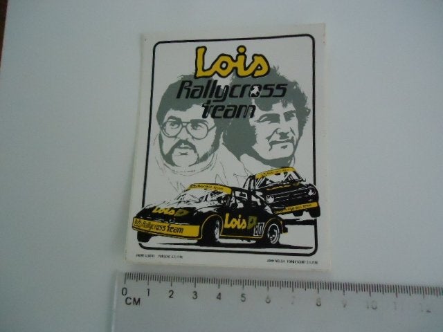 sticker oud Porsche Lois ford escort autosport rally cross, Verzenden, Zo goed als nieuw, Bedrijf of Vereniging