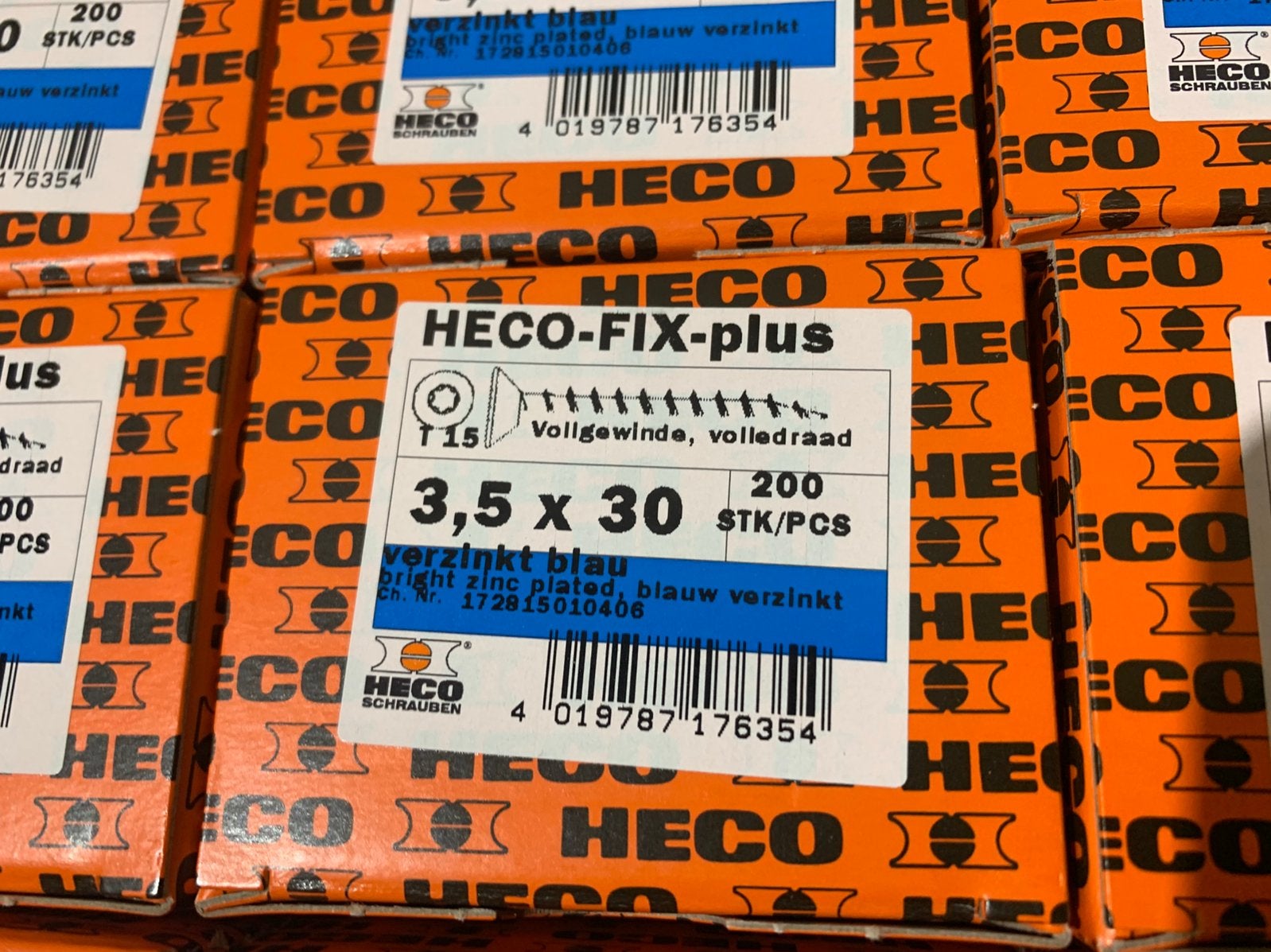 Heco Fix schroeven 3,5x30 4x20 en 4x30 GROTE VOORRAAD, Heco, Heco, Schroeven, Nieuw