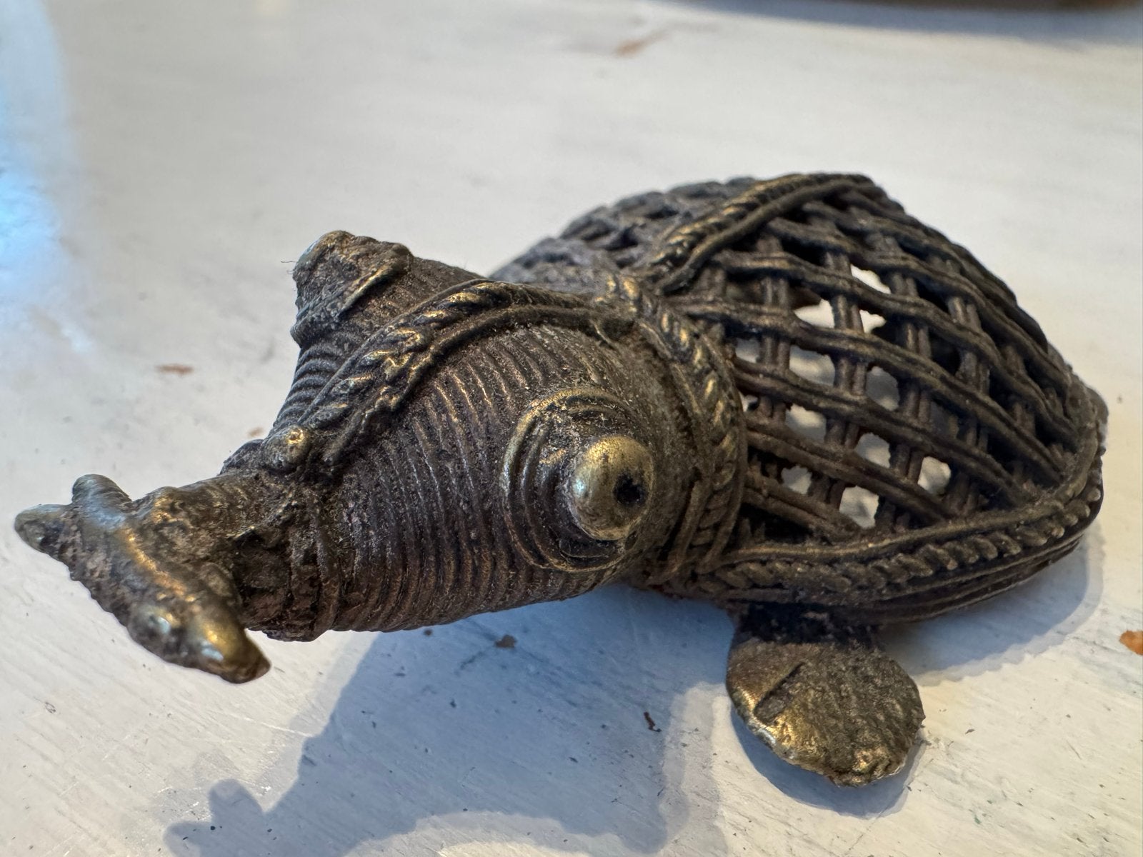 Vintage bronzen schildpad wierookbrander, Antiek en Kunst, Ophalen of Verzenden