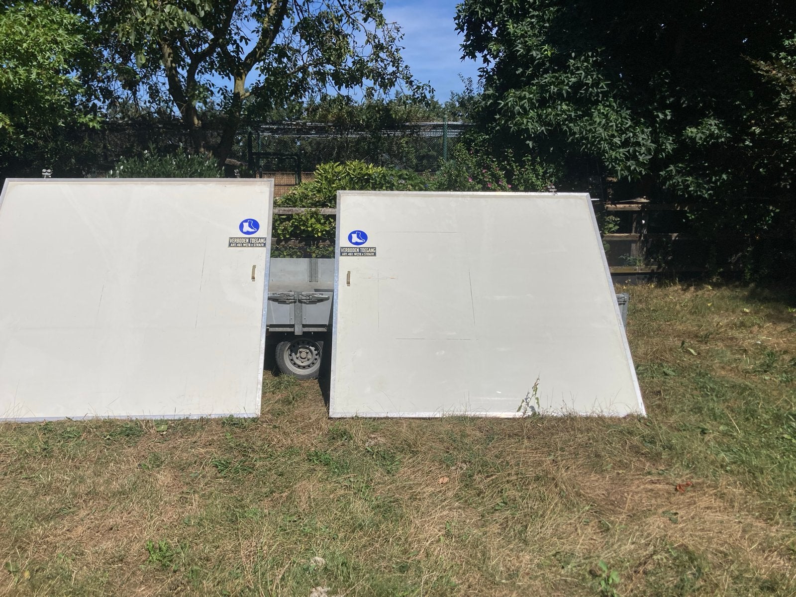 Schuifdeuren 2x, Doe-het-zelf en Verbouw, Deuren en Horren, Ophalen, Gebruikt, Hout, Binnendeur