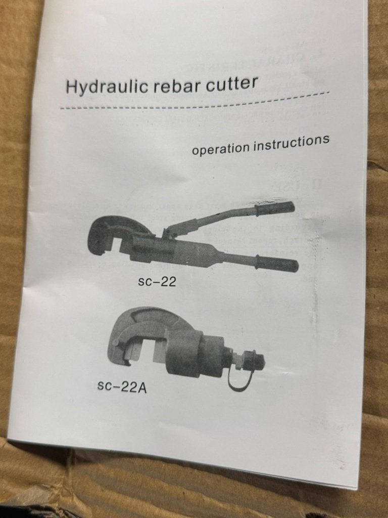 Hydraulische betonijzerschaar SC-22A - Nieuw in koffer, Ophalen of Verzenden, Nieuw