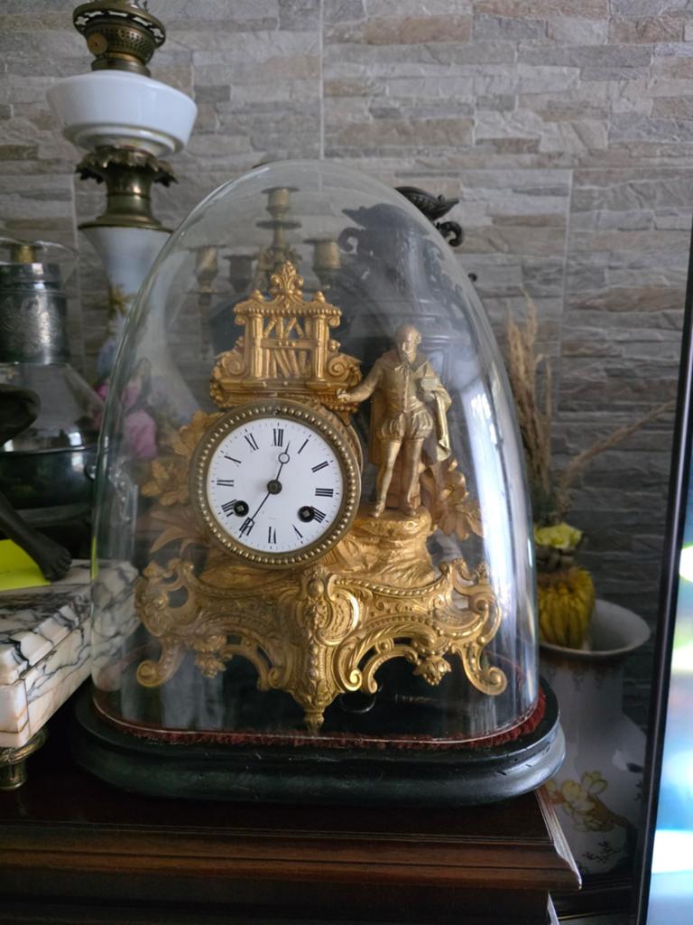 Antieke Franse Klok met Koepel, Ophalen