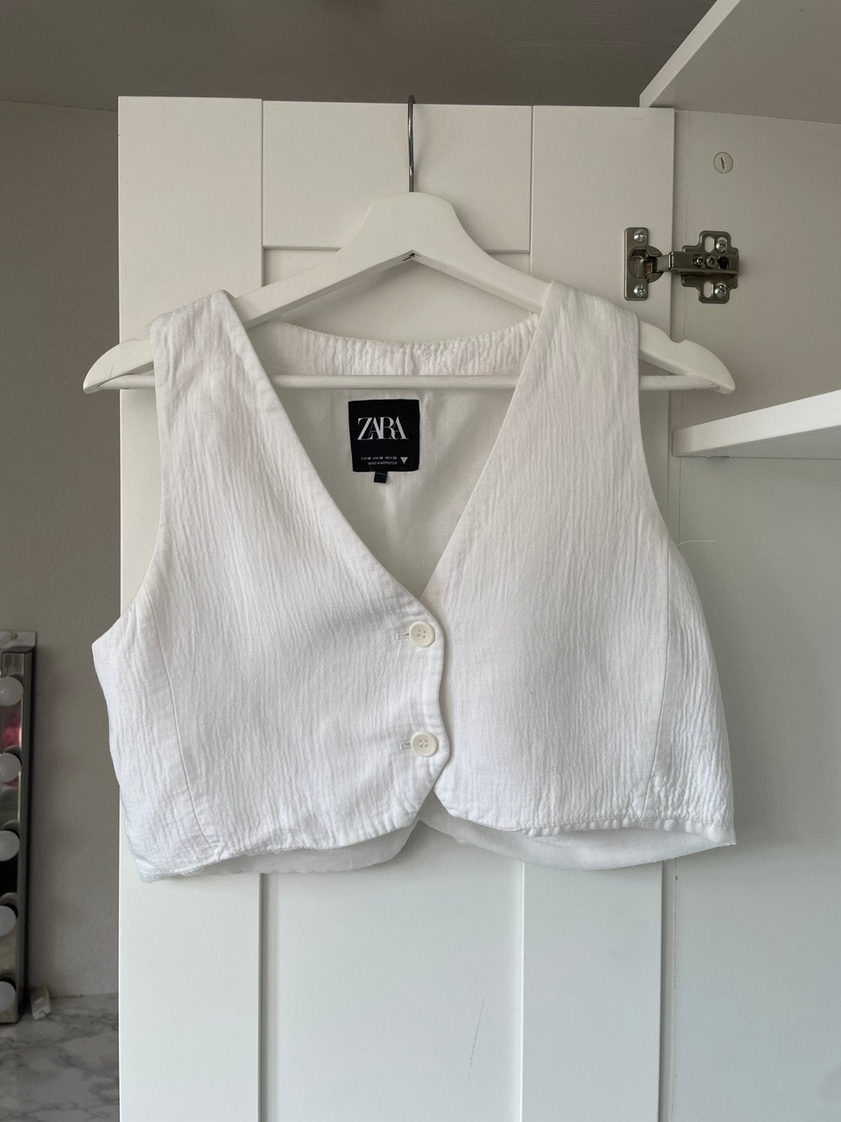 Gilet wit maat M zara, Ophalen of Verzenden, Gedragen, Maat 38/40 (M), Wit