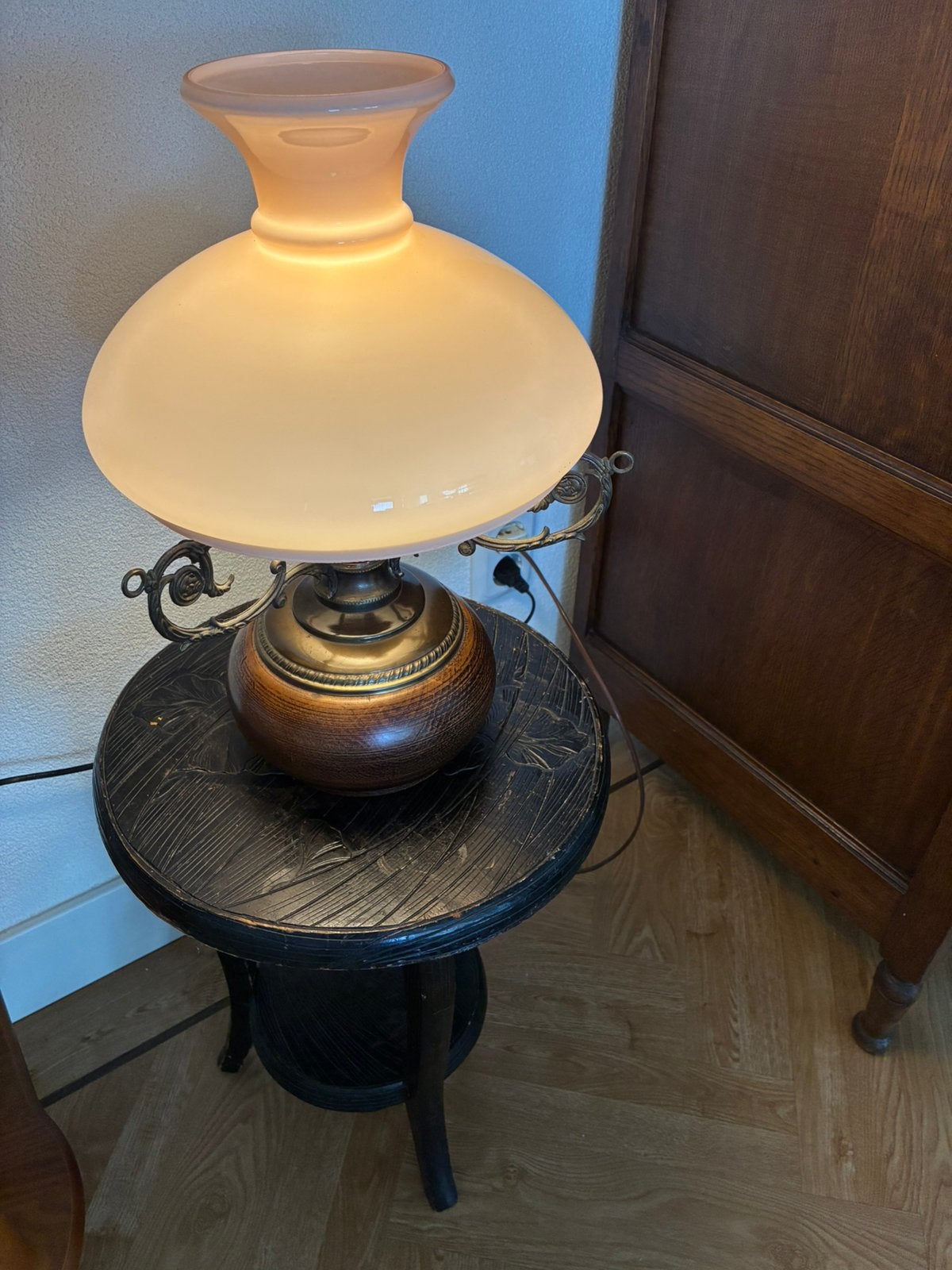 Oude lamp, Ophalen