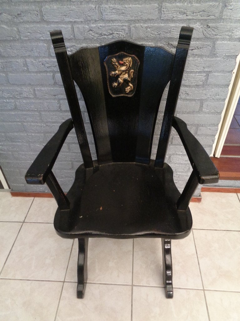 houten leunstoel, Ophalen, Minder dan 50 cm, Gebruikt, Minder dan 75 cm
