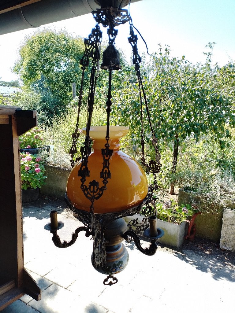 hanglamp, Huis en Inrichting, Lampen | Hanglampen, Ophalen, Gebruikt, Overige materialen, Eind jaren 70