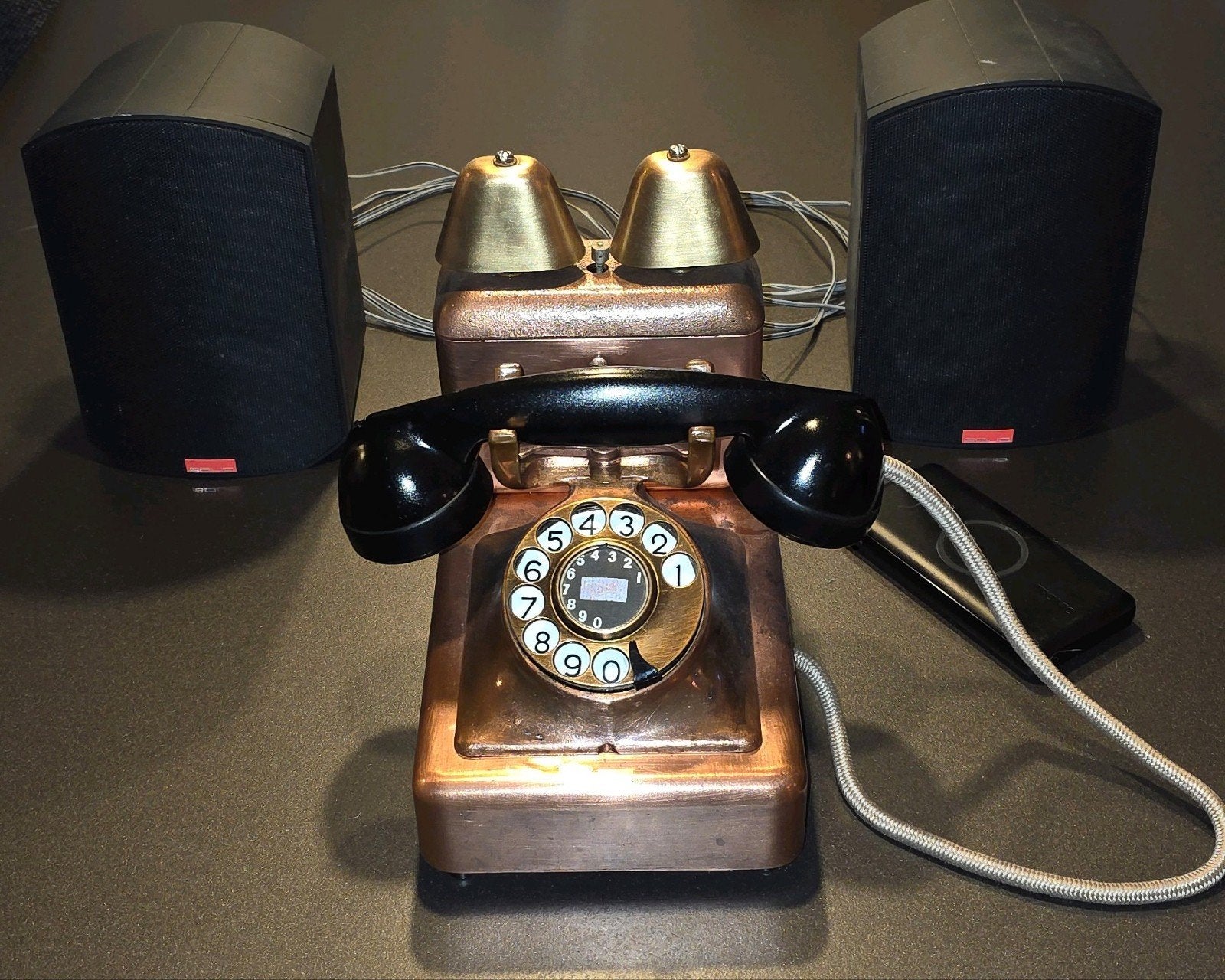 draaischijf telefoon tevens  jukebox op mp3 verkoperd, Antiek en Kunst, Ophalen