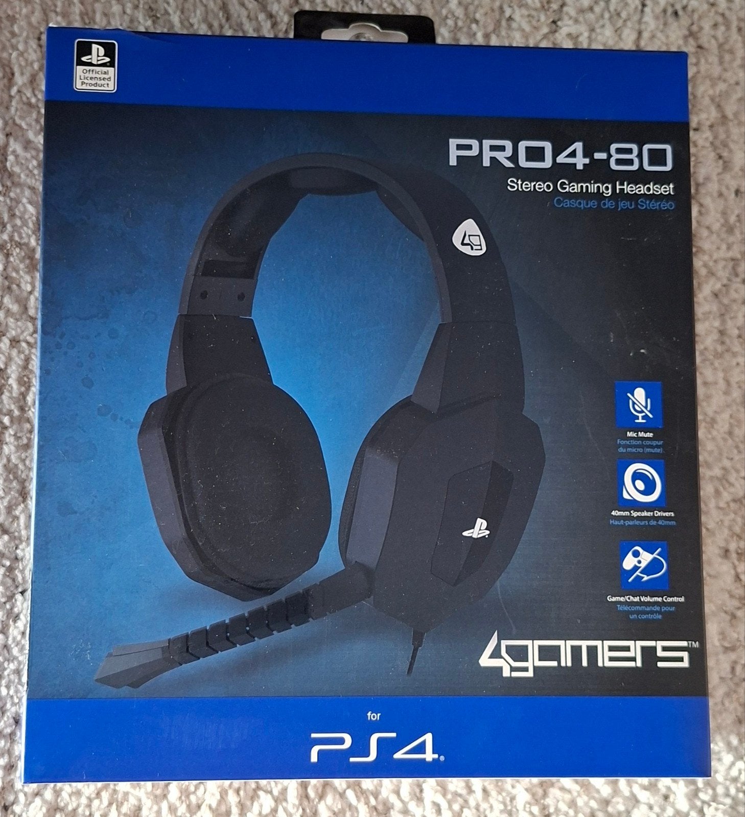 PS4 stereo  gaming headset, Ophalen, Zo goed als nieuw, Gaming headset, PlayStation